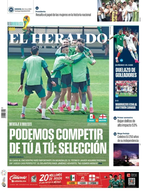 Portada de El Heraldo de Mexico