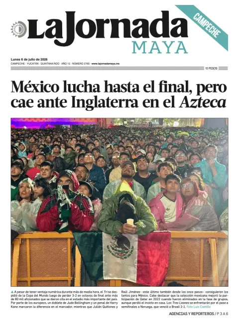 Portada de La Jornada Maya Campeche del 2026-07-06
