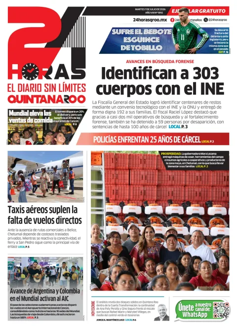 Portada de 24 Horas Quintana Roo