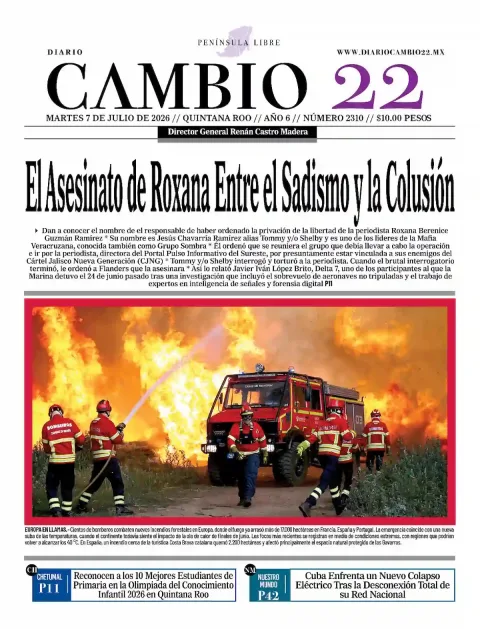 Portada de Diario Cambio 22 (contraportada)