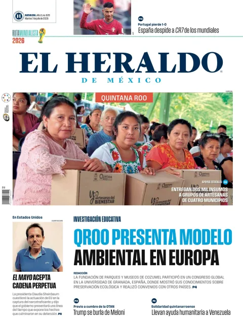 Portada de El Heraldo de Mexico - Quintana Roo