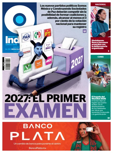 Portada de Reporte Indigo Nacional del miércoles, 8 de julio de 2026