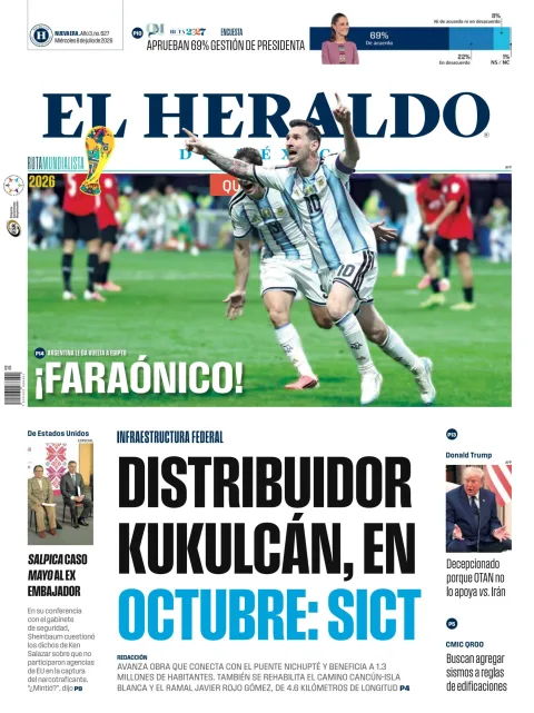 Portada de El Heraldo de Mexico - Quintana Roo del miércoles, 8 de julio de 2026