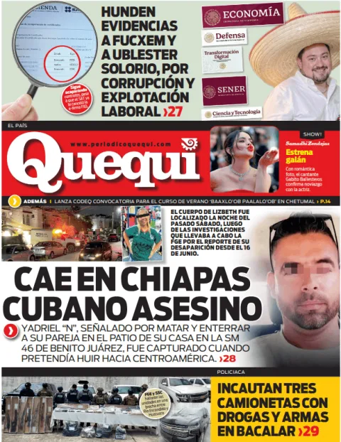 Portada de Quequi (contraportada) del jueves, 9 de julio de 2026