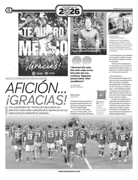 Portada de Basta! (contraportada) del viernes, 10 de julio de 2026