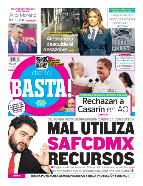 Portada de Basta! (portada) del viernes, 10 de julio de 2026