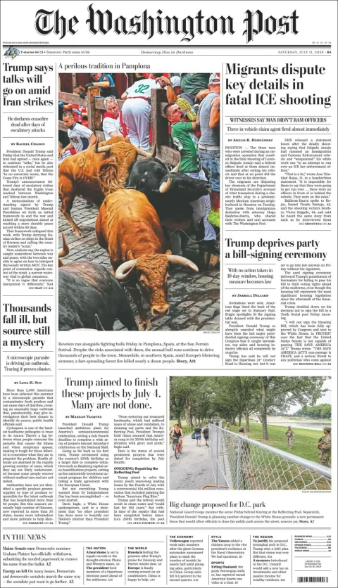 Portada de The Washington Post