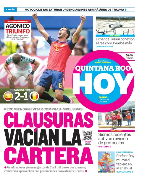 Portada de Quintana Roo Hoy (portada)