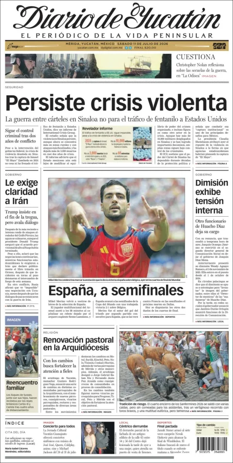 Portada de Diario de Yucatán