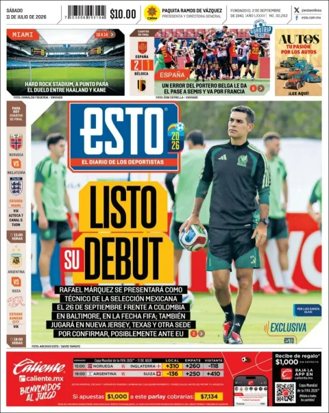 Portada de Esto del sábado, 11 de julio de 2026