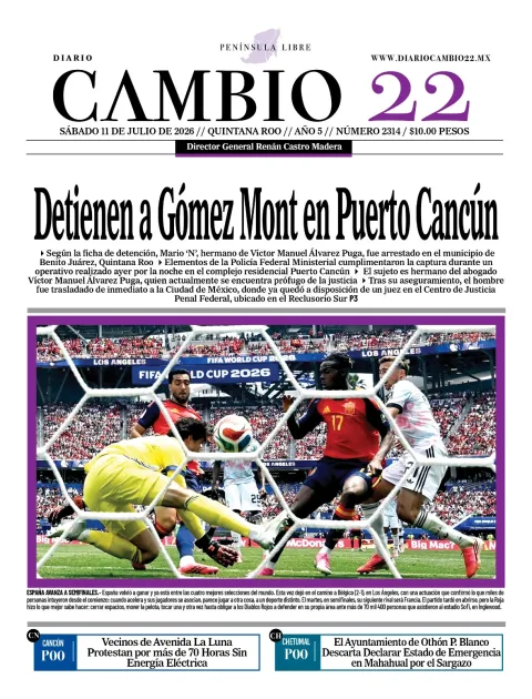 Portada de Diario Cambio 22 (portada)