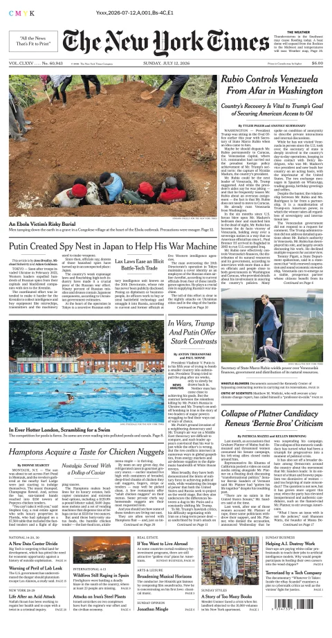 Portada de The New York Times (national)