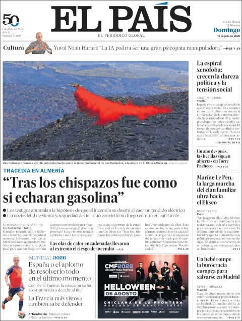 Portada de El Pais