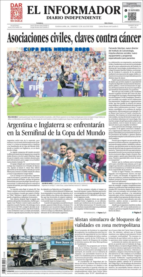 Portada de El Informador