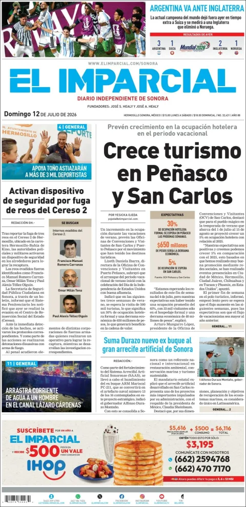 Portada de El Imparcial