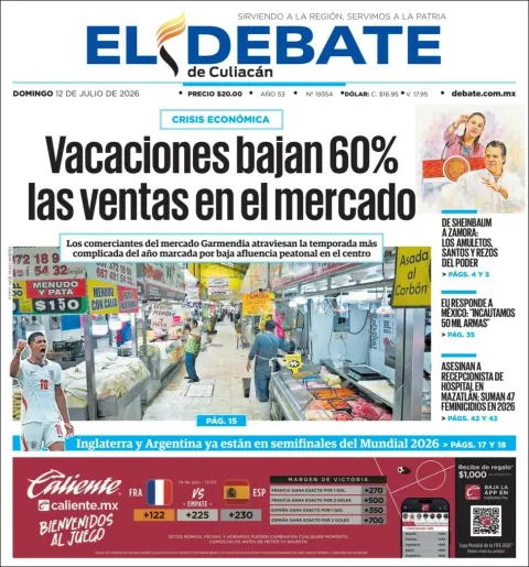 Portada de El Debate de Culiacan