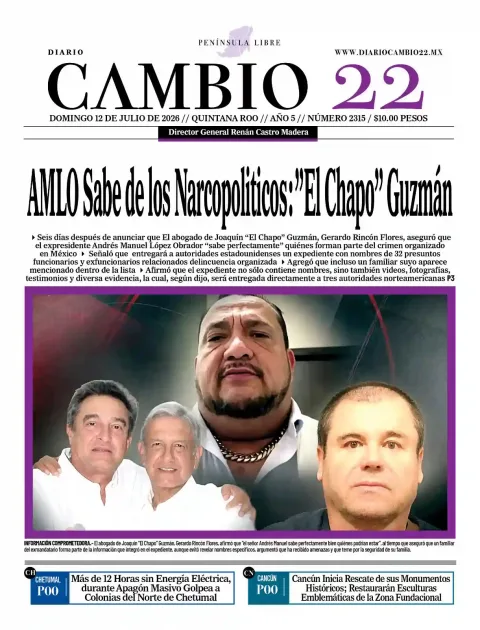 Portada de Diario Cambio 22 (portada)