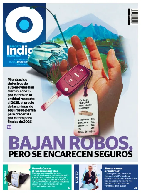 Portada de Reporte Indigo Monterrey del lunes, 13 de julio de 2026