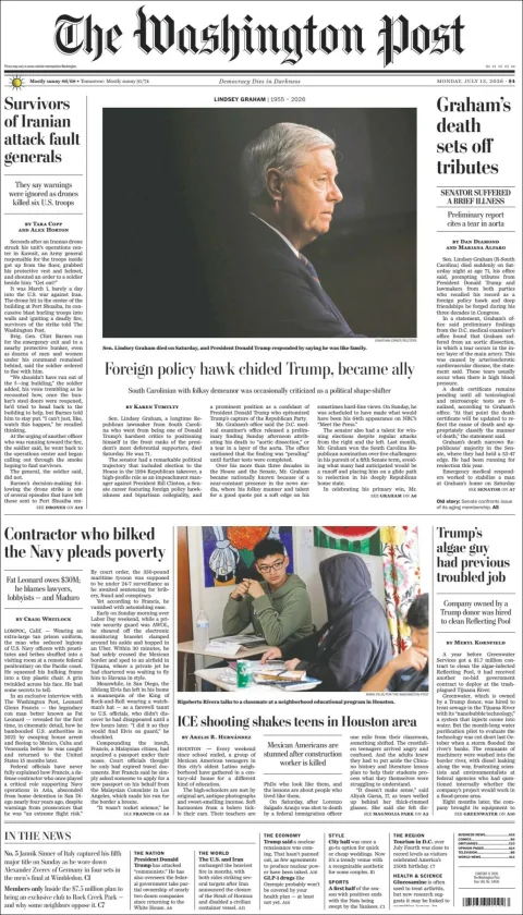 Portada de The Washington Post
