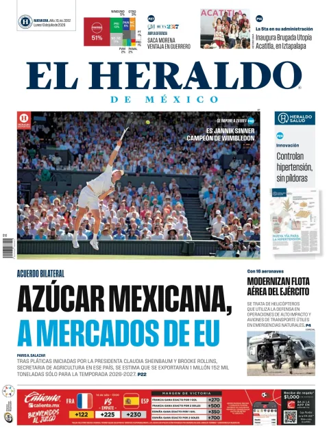 Portada de El Heraldo de Mexico