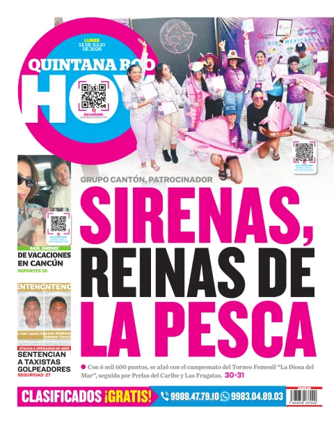 Portada de Quintana Roo Hoy (contraportada)