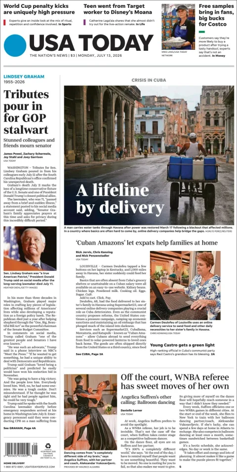 Portada de Usa Today