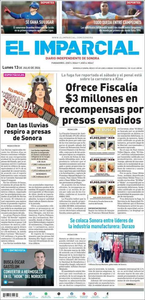 Portada de El Imparcial