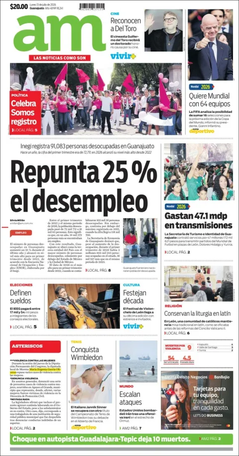 Portada de Am Corredor Industrial del lunes, 13 de julio de 2026