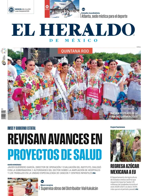 Portada de El Heraldo de Mexico - Quintana Roo