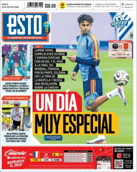 Portada de Esto del martes, 14 de julio de 2026