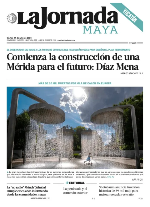 Portada de La Jornada Maya Yucatán del 2026-07-14