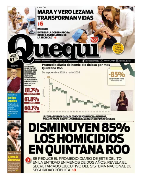 Portada de Quequi del miércoles, 15 de julio de 2026