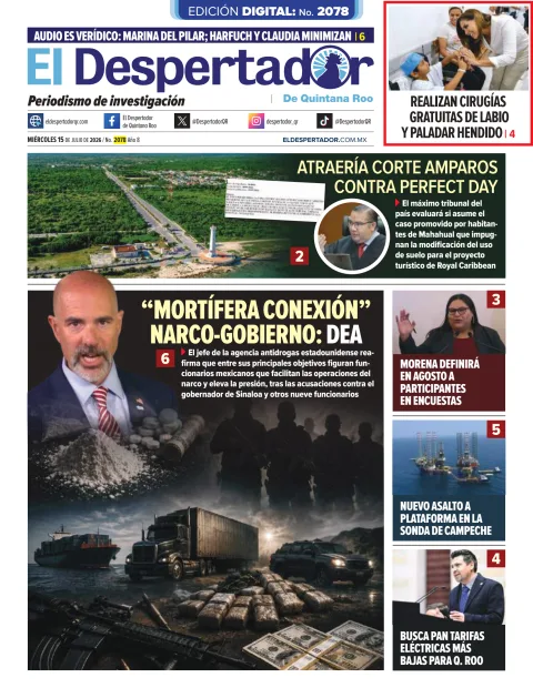 Portada de El Despertador de Quintana Roo del miércoles, 15 de julio de 2026