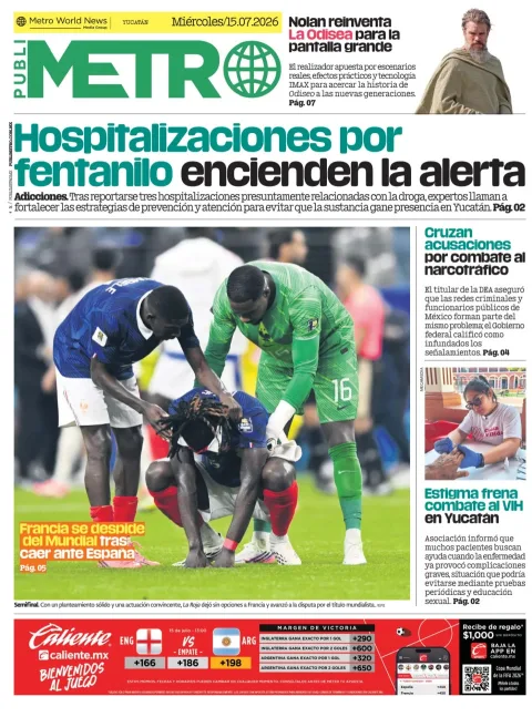 Portada de Publimetro Merida del miércoles, 15 de julio de 2026
