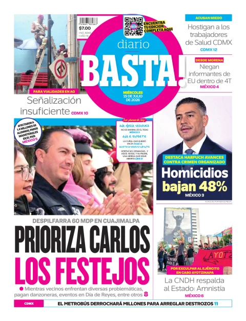 Portada de Basta! (portada) del miércoles, 15 de julio de 2026