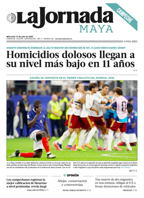 Portada de La Jornada Maya Campeche del 2026-07-15