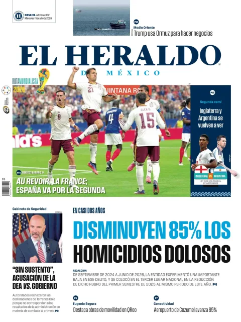 Portada de El Heraldo de Mexico - Quintana Roo del 2026-07-15