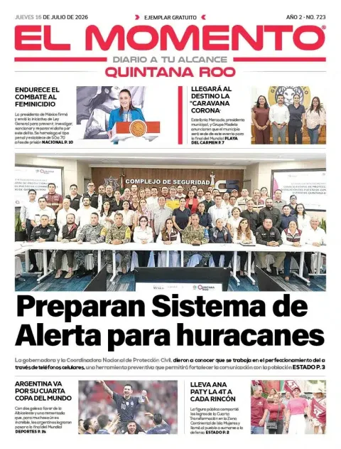 Portada de El Momento Quintana Roo del 2026-07-16
