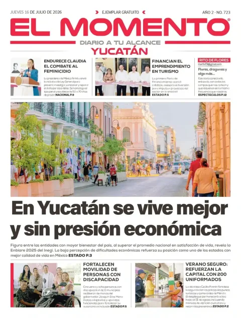 Portada de El Momento Yucatan del 2026-07-16