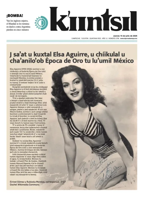 Portada de La Jornada - Kiintsil del 2026-07-16