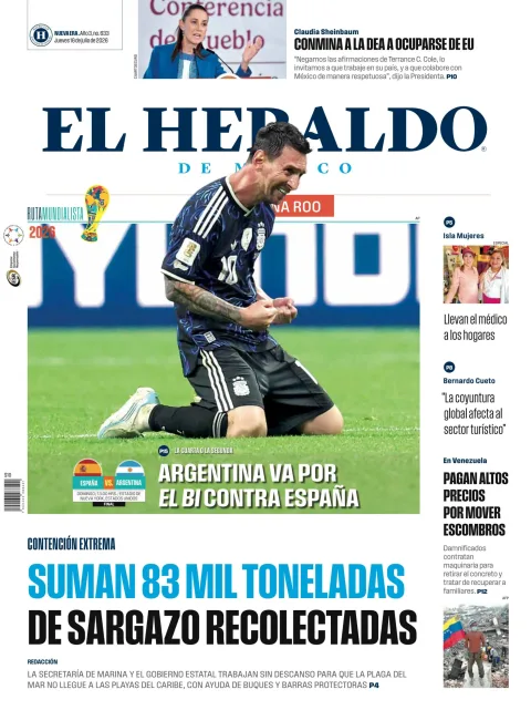 Portada de El Heraldo de Mexico - Quintana Roo del 2026-07-16