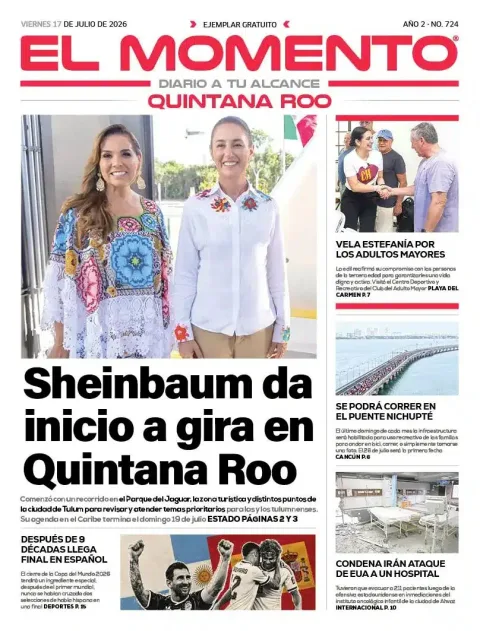 Portada de El Momento Quintana Roo del 2026-07-17