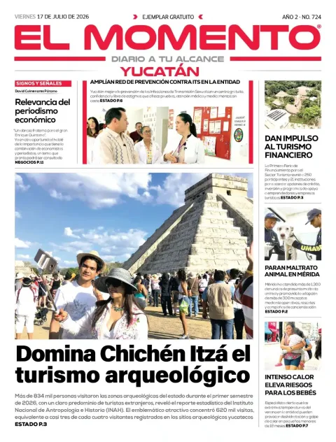 Portada de El Momento Yucatan del 2026-07-17