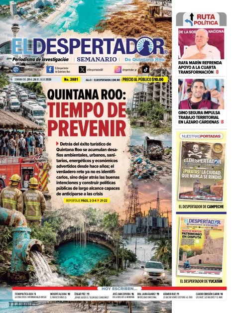 Portada de El Despertador de Quintana Roo del 2026-07-20