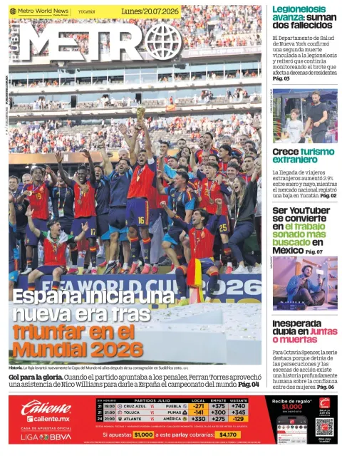 Portada de Publimetro Merida del 2026-07-20