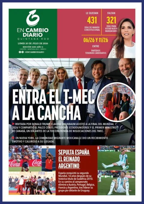 Portada de En Cambio - Quintana Roo (portada) del 2026-07-20