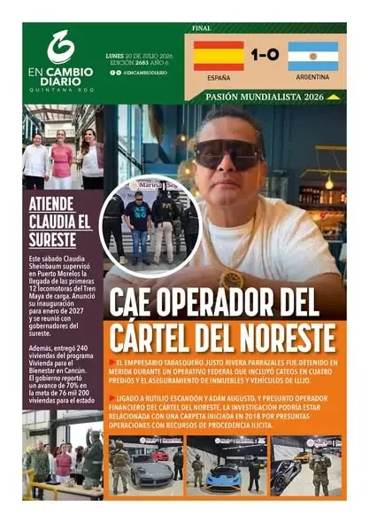 Portada de En Cambio - Quintana Roo (contraportada) del 2026-07-20
