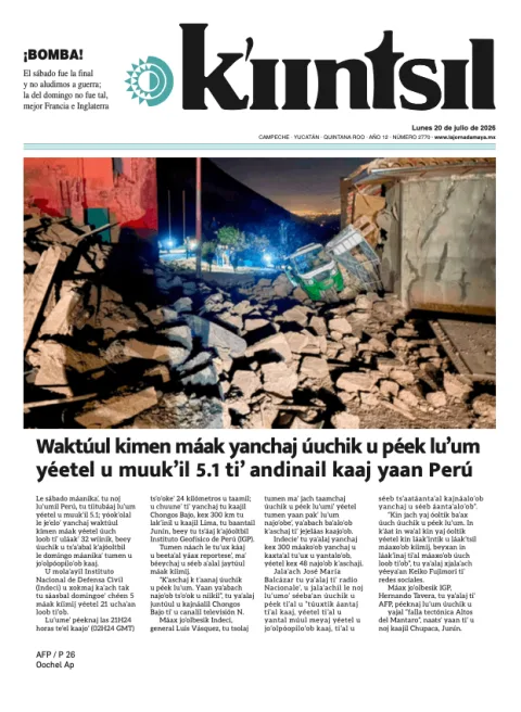 Portada de La Jornada - Kiintsil del 2026-07-20