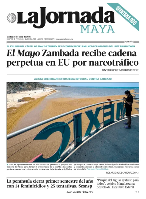 Portada de La Jornada Maya Quintana Roo del 2026-07-21