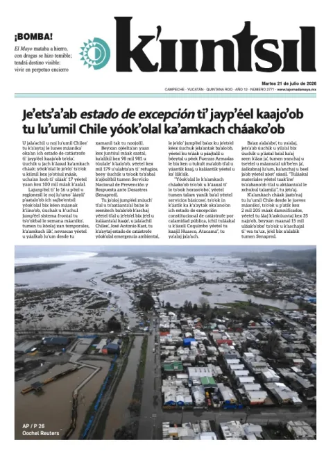 Portada de La Jornada - Kiintsil del 2026-07-21